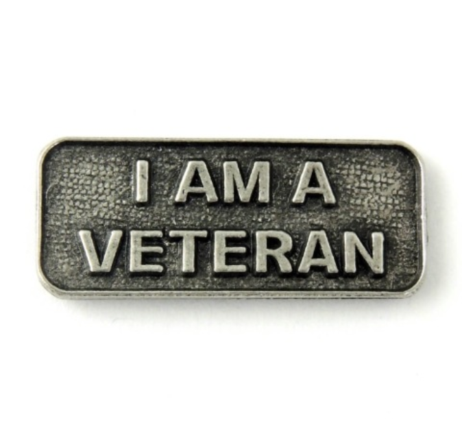 I Am A Veteran Pin