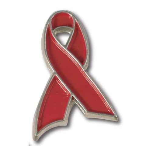 Red Awareness Ribbon Lapel Pin