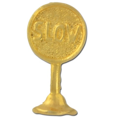 Slow Sign Lapel Pin