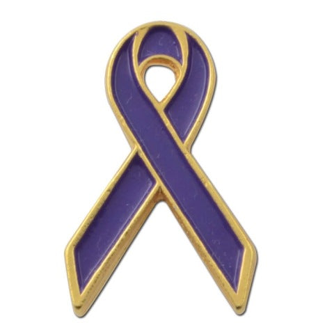 Purple Ribbon Awareness Lapel Pin