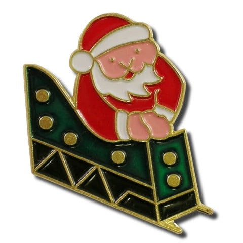 Santa in Sleigh Lapel Pin