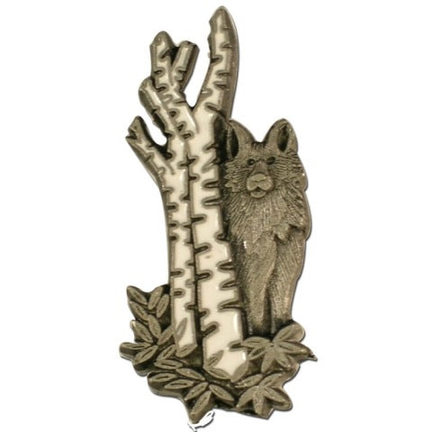 Lone Wolf In the Forrest Lapel Pin