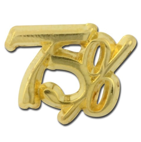 75% Lapel Pin