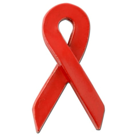 Red Awareness Ribbon Lapel Pin