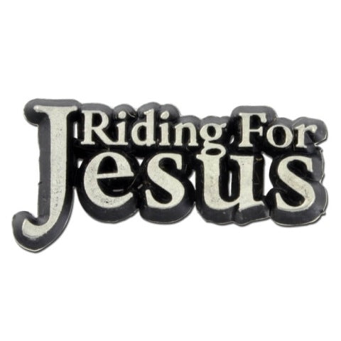 Riding for Jesus Lapel Pin