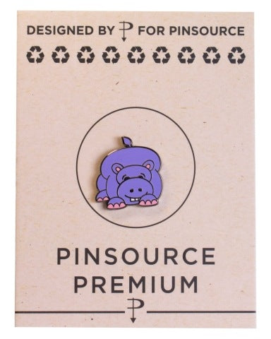 Purple Hippo Lapel Pin