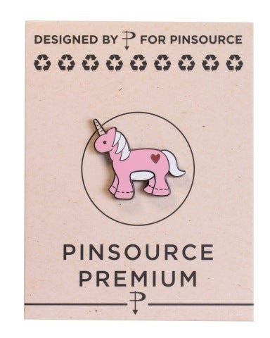 Pink Stuffed Unicorn Lapel Pin